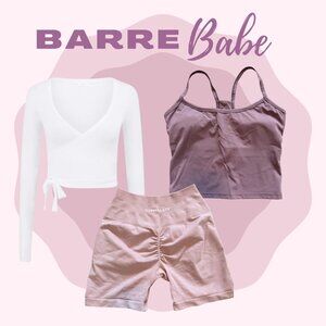 Barre Babe Bundle: CSB Ballet Wrap, Alphalete Amplify Shorts, YoungLA Tank